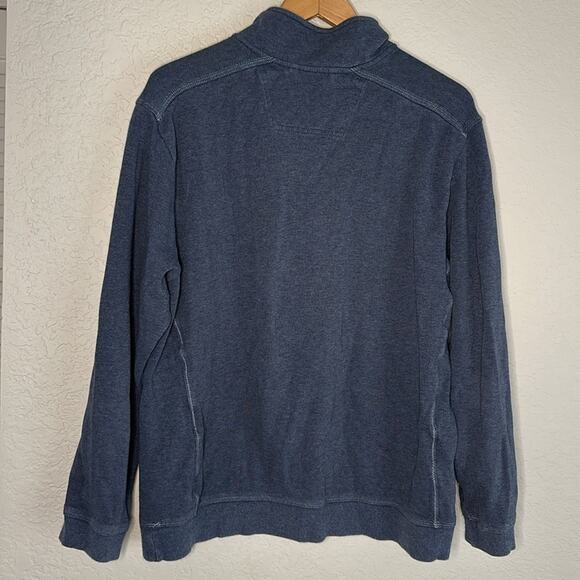 Tommy Bahama 1/4 Zip Blue Pullover Long Sleeve Sweater Fall Sporty Prep Cotton - Picture 6 of 9